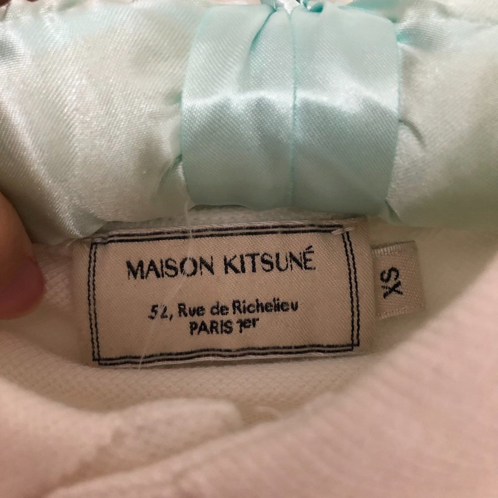 Maison Kitsune Double Fox Patch Embroidered Polo Shirt White - Picture 6 of 8